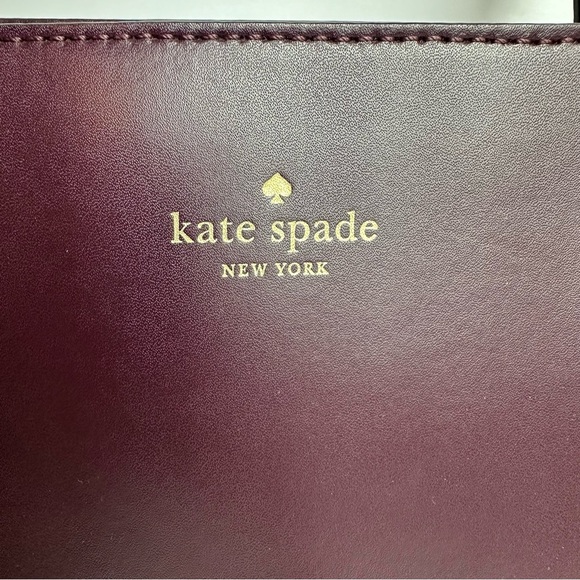 ❌SOLD❌Kate Spade Bennet Place Tote Handbag Laptop Case Travel Merlot Burgundy - Picture 12 of 14